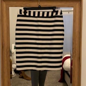 Striped pencil skirt